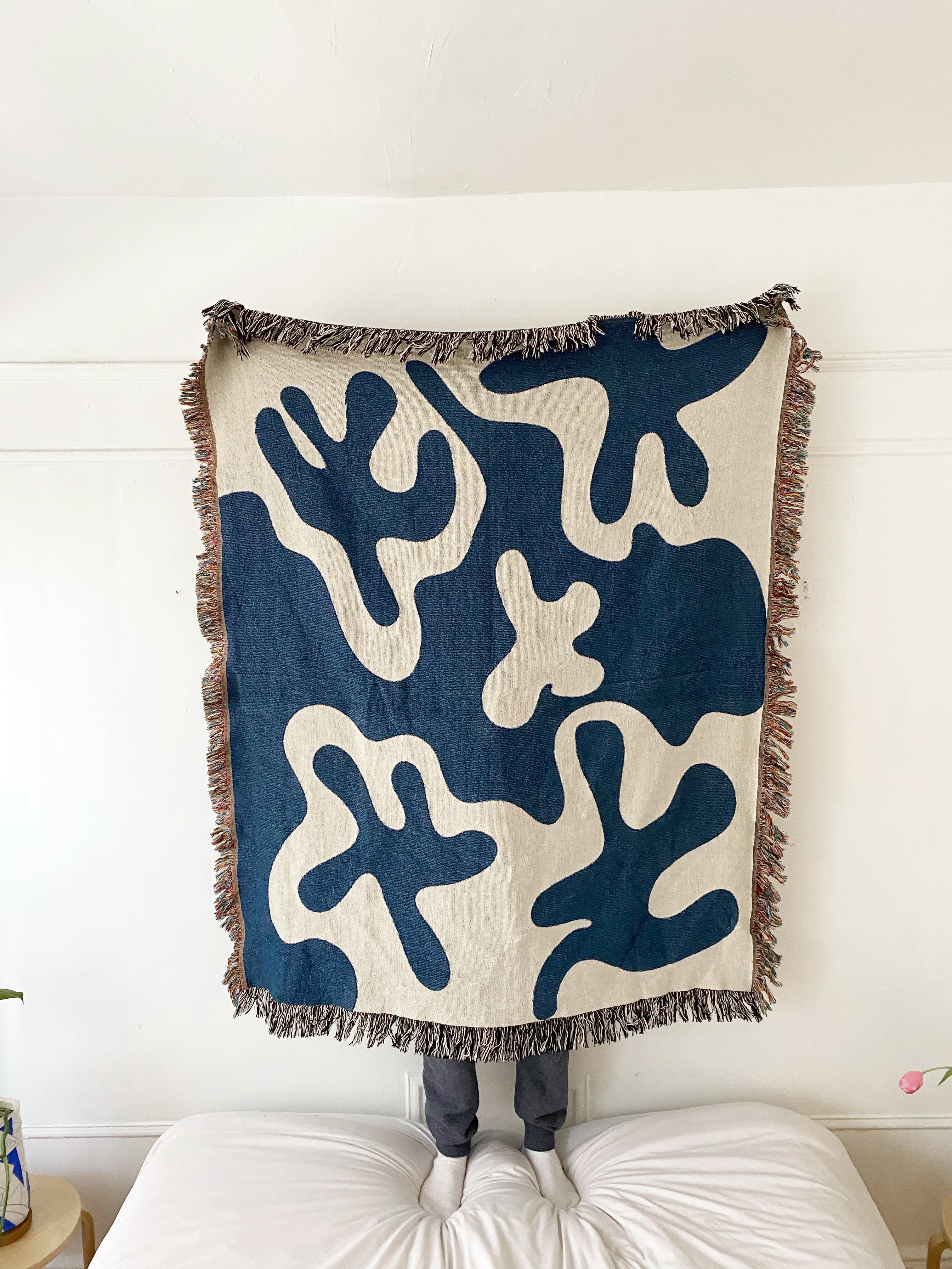 Check Yourself Woven Throw Blanket