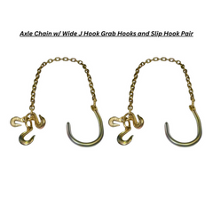 5/16''x 6' Tow Chain J Hook Long Shank with T J & Grab Hook