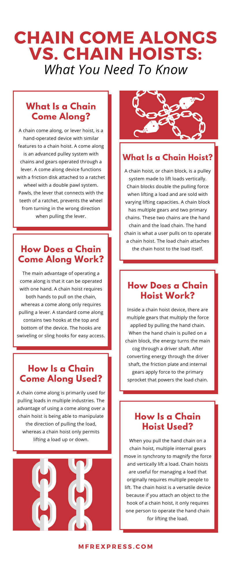 Chain Come Alongs vs. Chain Hoists: What You Need To Know