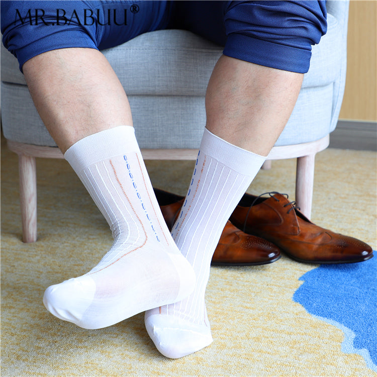3Pairs Pack Men's Classic Vintage Pattern Striped Chinlon Casual Sheer ...