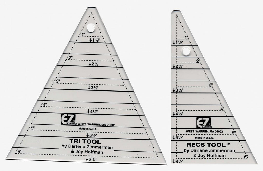 Bloc Loc Rulers 9.5 Inch Half Square Triangle Ruler for Quilting Set HST  Acrylic