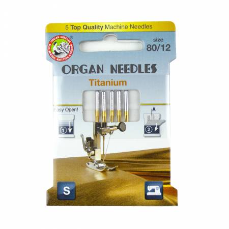 Machine Needles - Organ Titanium Size 80/12 Pack