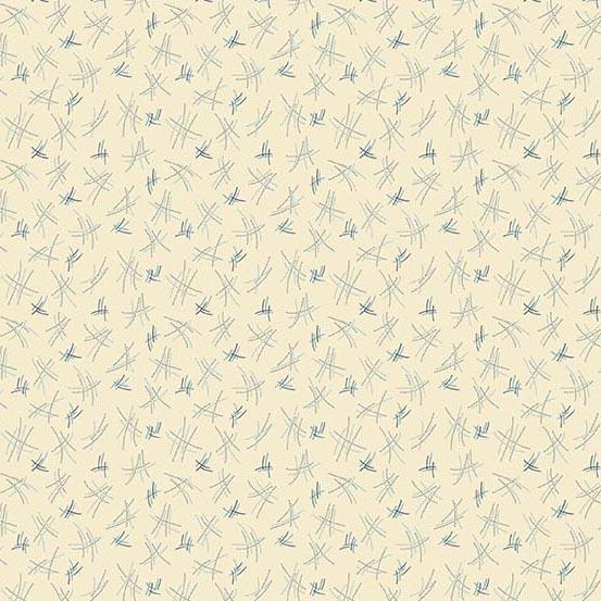 Andover - Tuxedo Prints - Blue Hash Marks