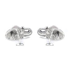 silver elephant cufflinks