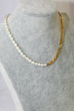 Gold Chain with Pearl Accents Necklace