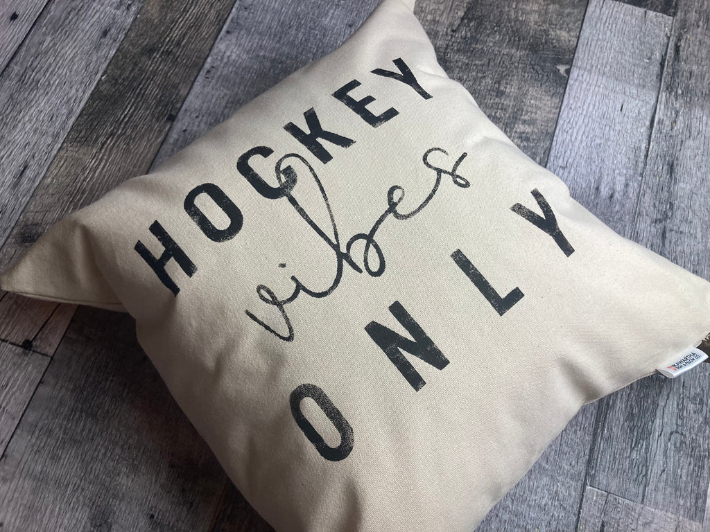 Hockey Fan Personalized Throw Pillow Cover | Sockprints