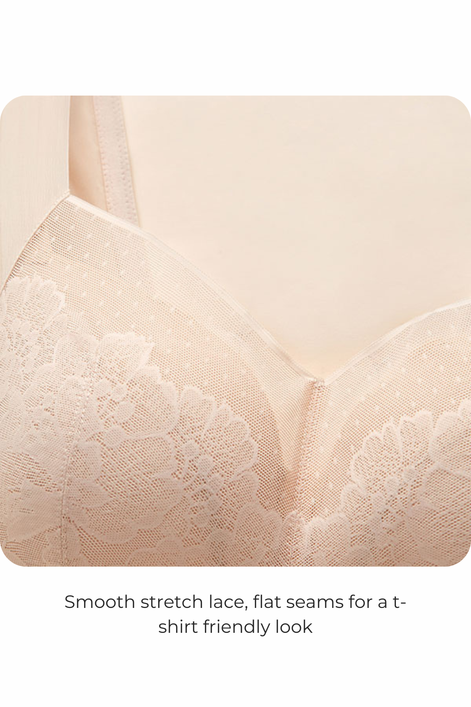 Eva Smooth Lace Wireless Soft Cup Tank Bra, C-DDD Cup - Understance