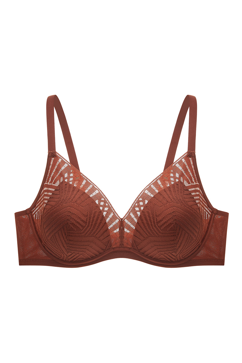 Understance Aubrey UniWire Lightly Padded Demi Bra - #color_terra-cotta