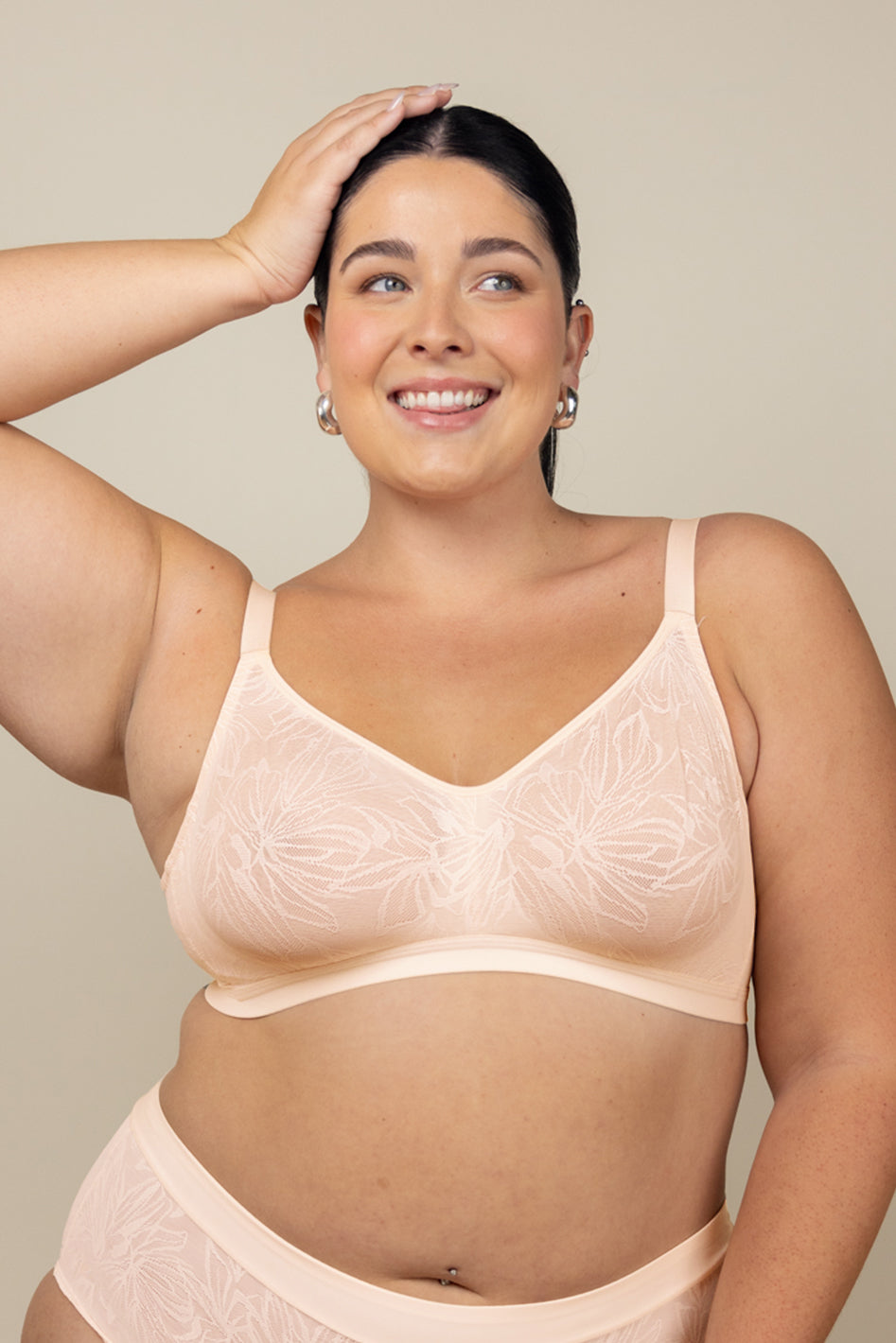 Cate Wireless Smooth Lace Unpadded Bra (Eco), B-G Cup - Understance