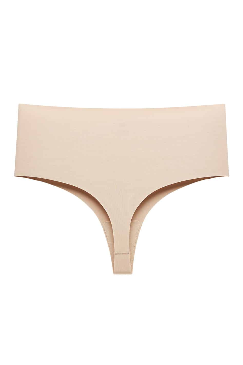 SPANX Haute Contour High-Waisted Thong 10018R, SOFT SAND, XL 