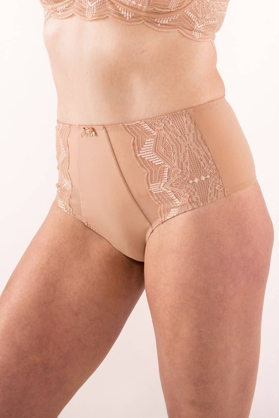 Cleo Lace High Waisted High Leg Knickers