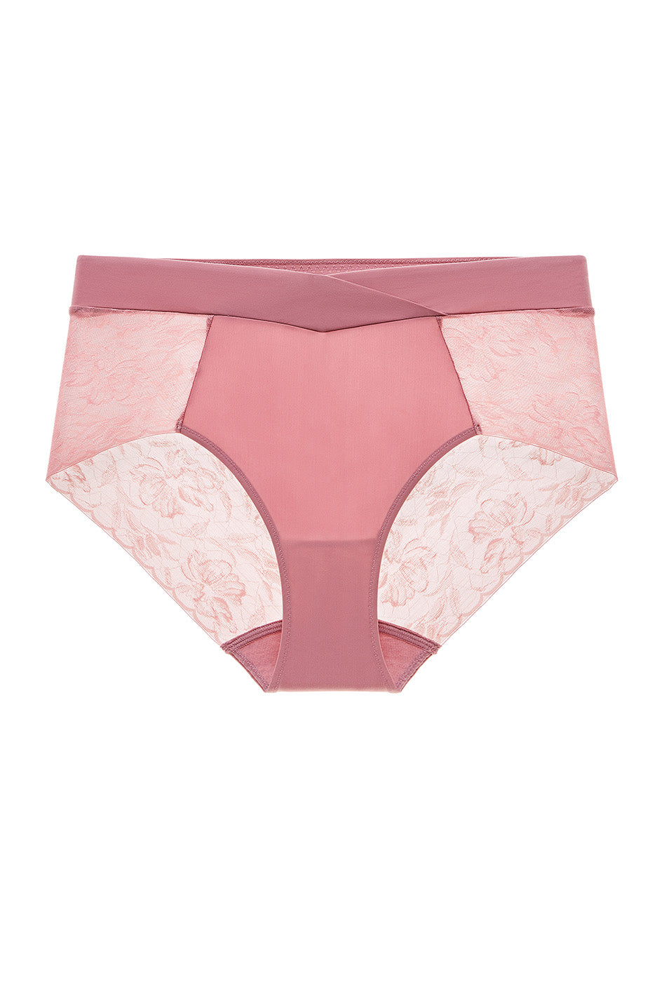 High-Rise Briefs in Lace and Cotton