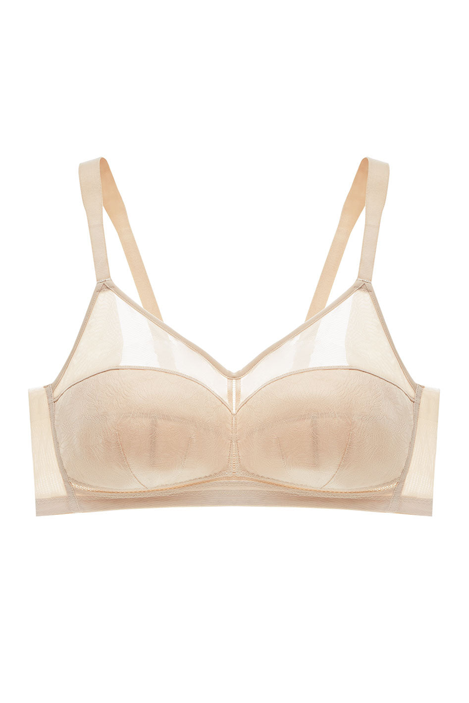 RQYYD Reduced Lace Wireless Bra, Comfortable Full-Coverage