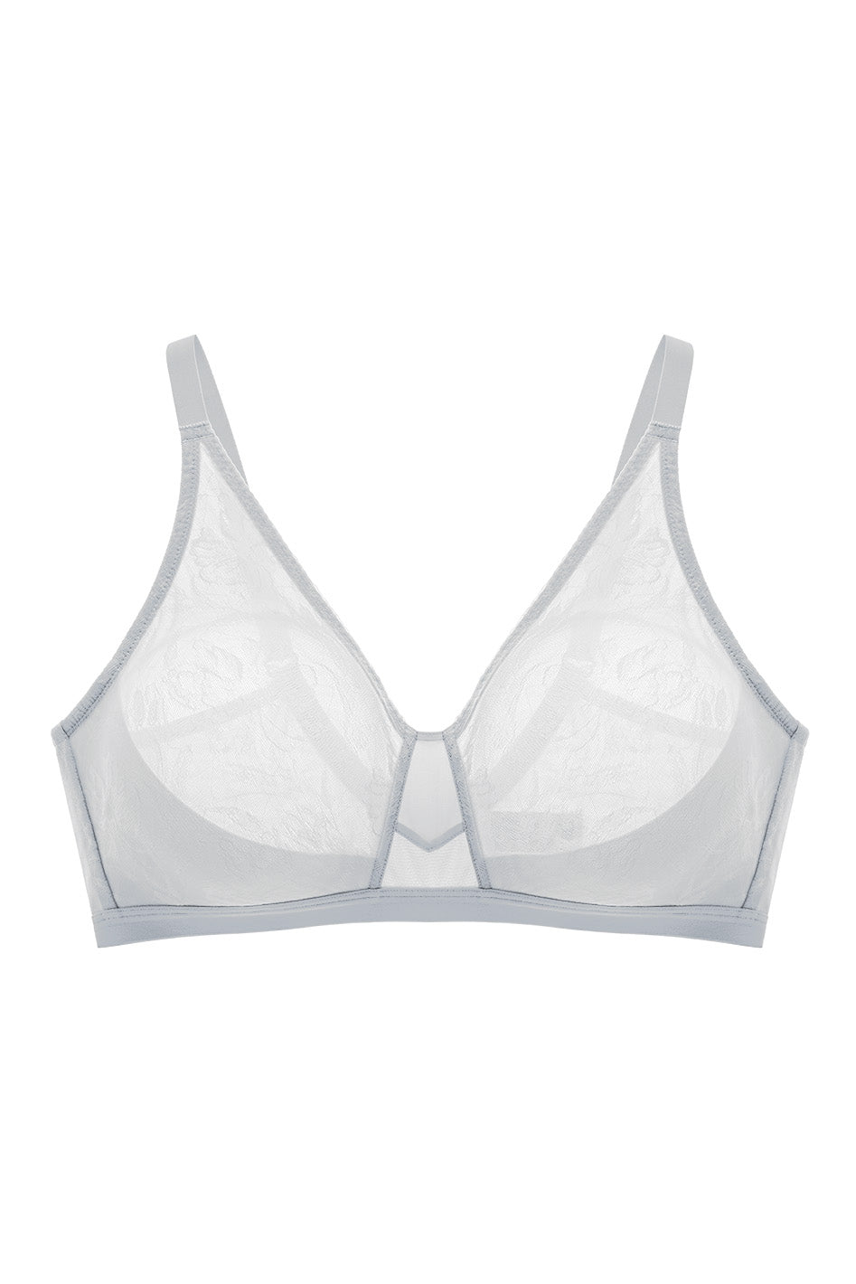 Dandelion Smooth Lace Sheer Plunge Bralette, B-DD Cup - Understance