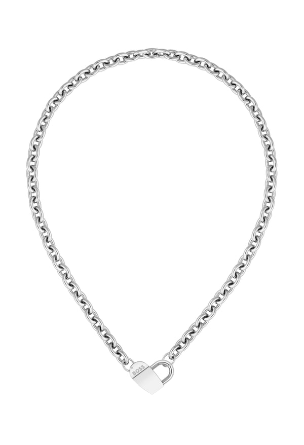 Boss Gents North Compass Stainless Steel Necklace - Silver