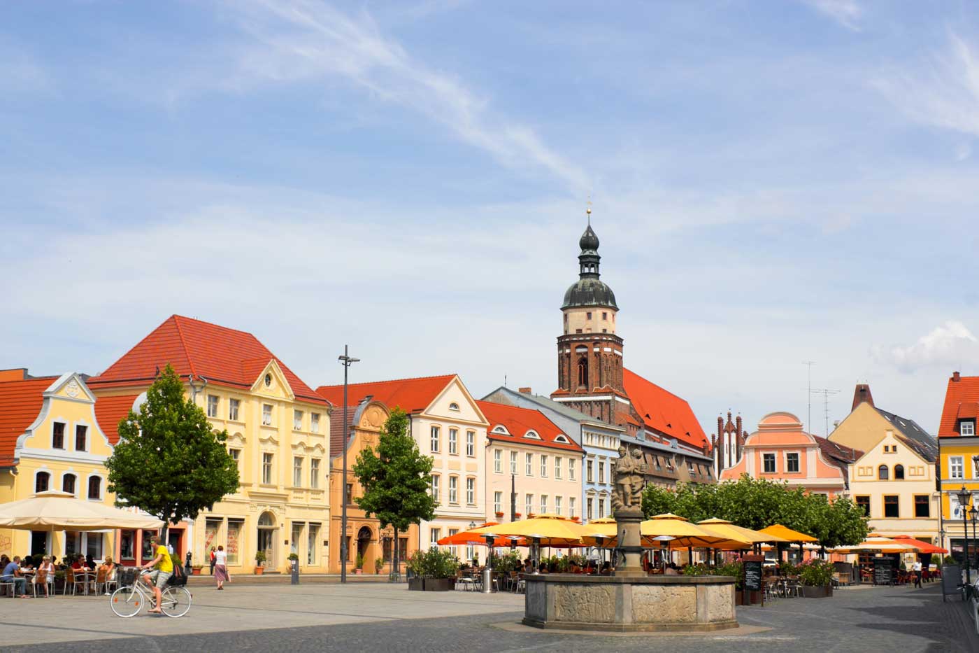 Der Marktplatz von Cottbus