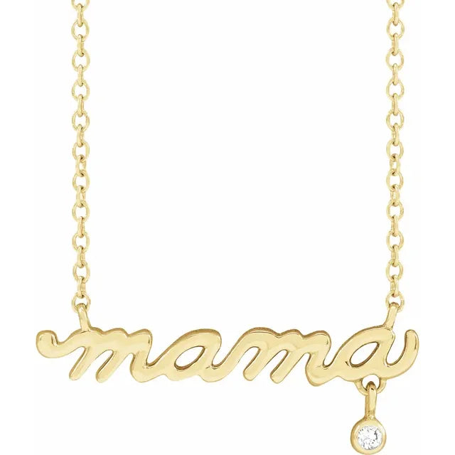 Mama Diamond Accent Necklace