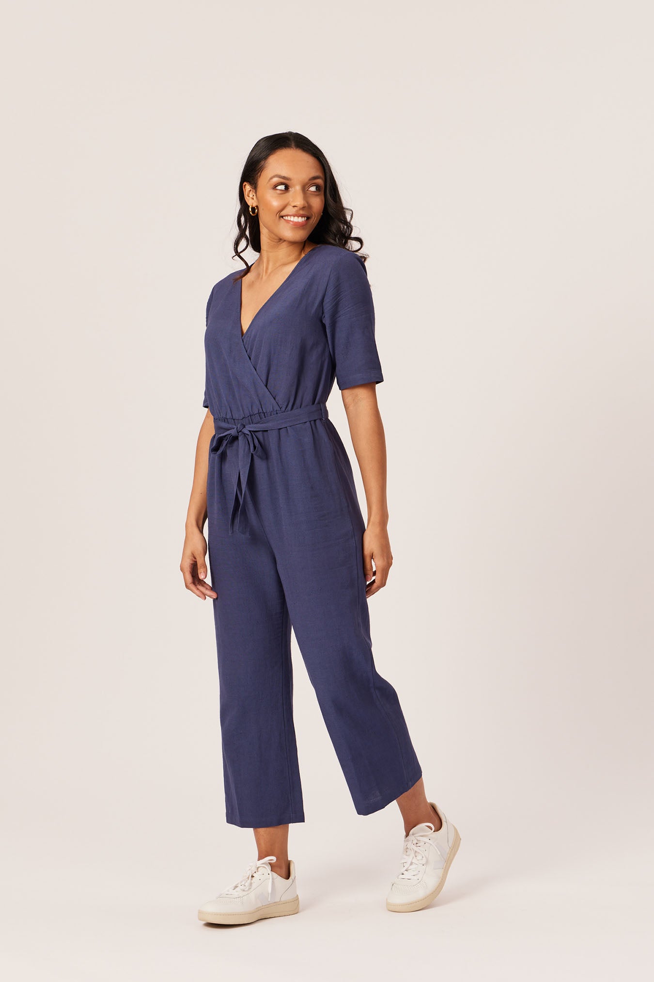 petite navy jumpsuit