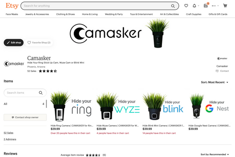 Camasker on Etsy