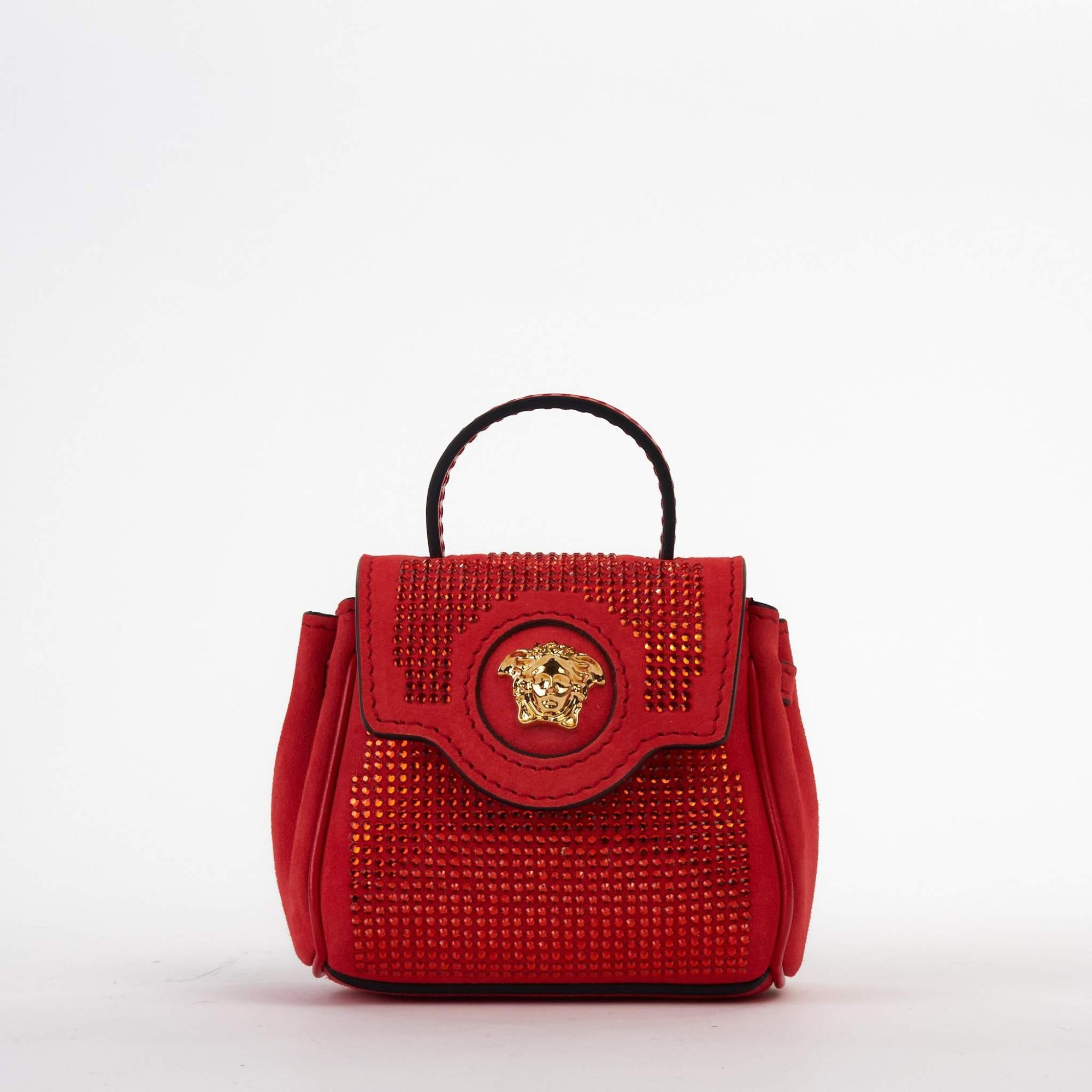 Versace Women's La Medusa Top Handle Red Mini Bag