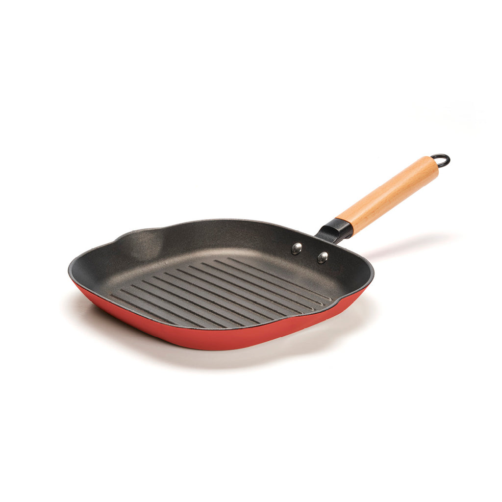 Set of 3 Qulinart cast iron lightweight skillets with non-stick