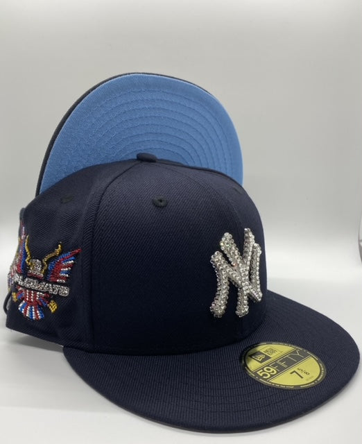 New York Yankees 99 WS 59FIFTY New Era Navy Fitted Hat Icy Bottom