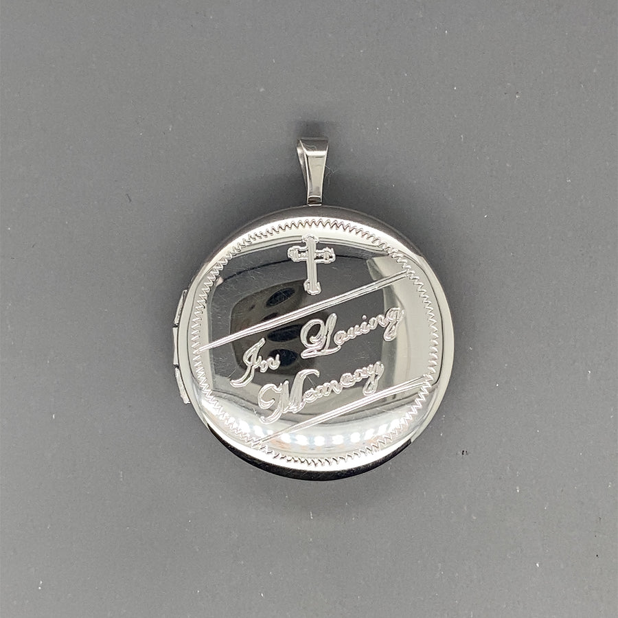 Sterling Silver In Loving Memory Cremation Locket Pendant (NEW!)