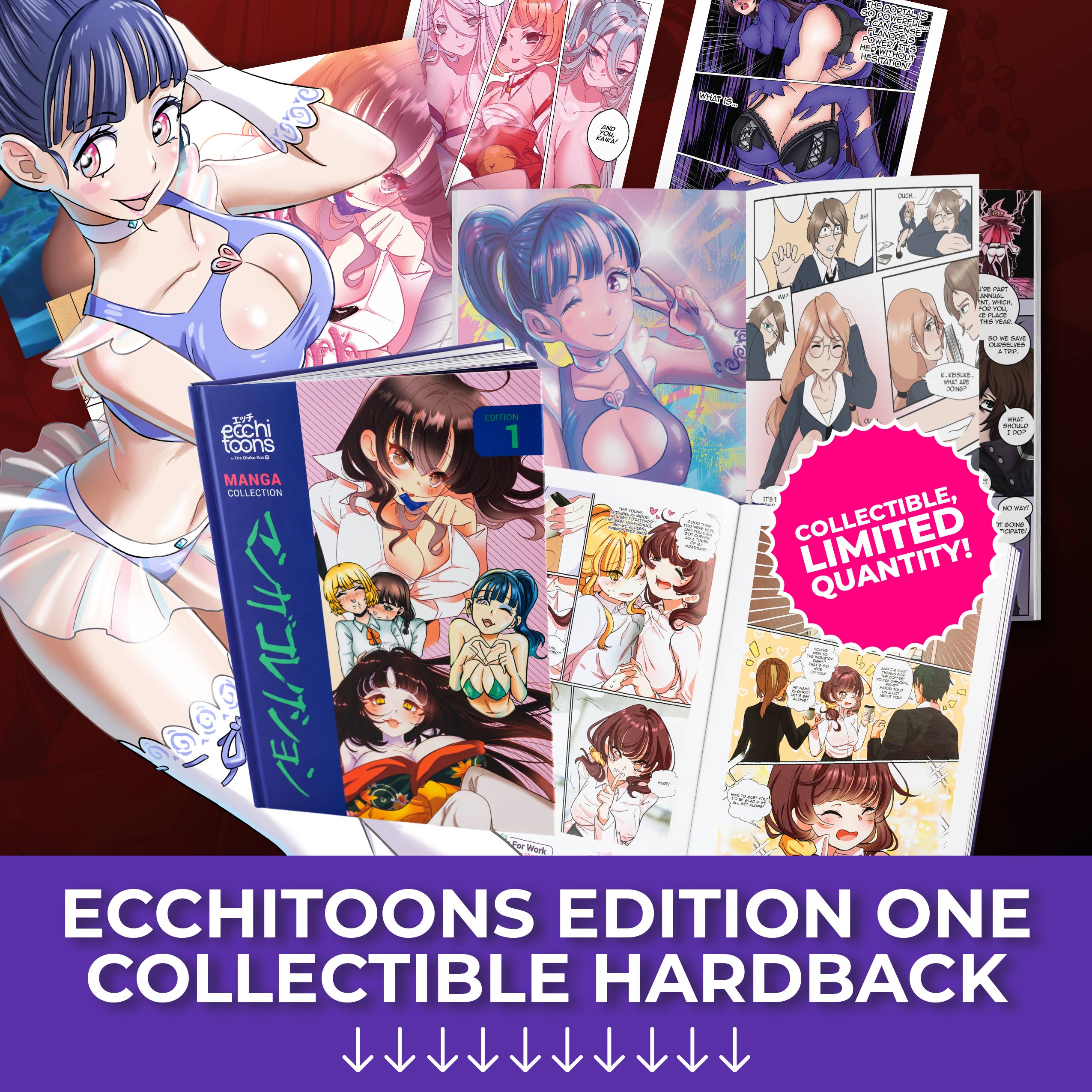 EcchiToons Edition One Collectible Hardback Upsell - The Otaku Box product image