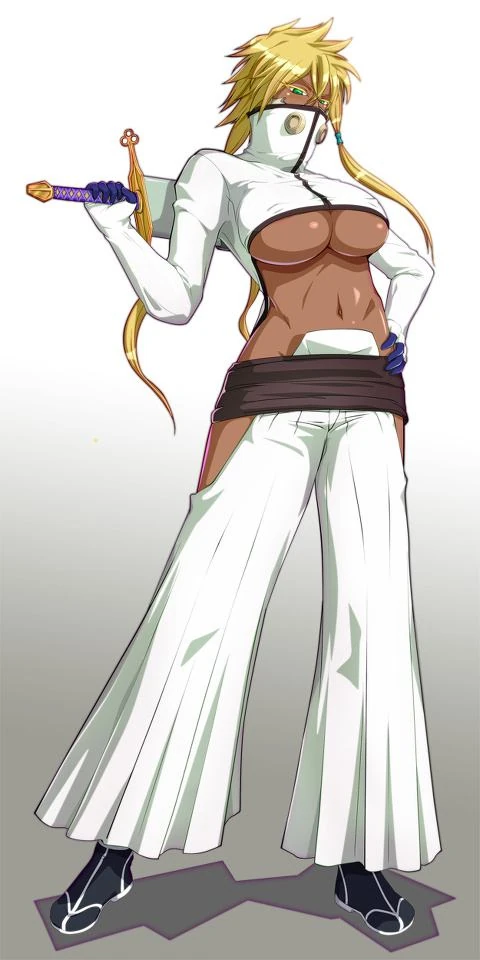 Tier Harribel wearing her normal white attire.