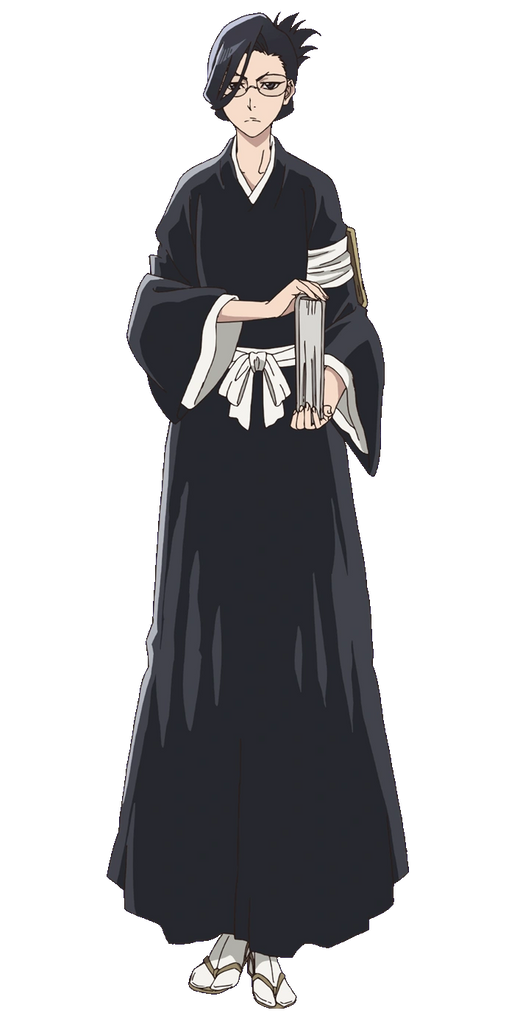 Vorderansicht von Nanao in ihrer Shinigami-Uniform.