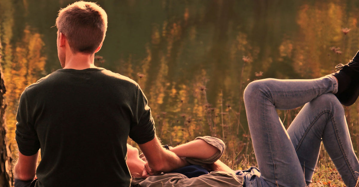 couple relaxing together 