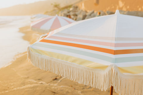 beach umbrella with fringe