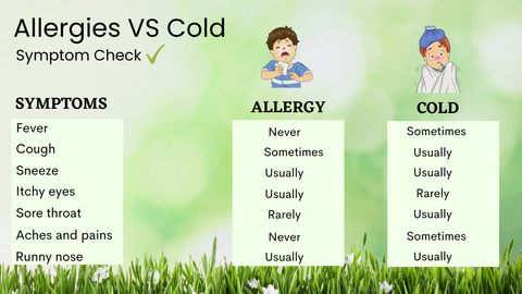 Symptom Check Allergy vs cold