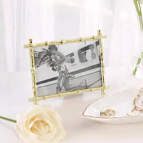 Gold Bamboo Picture Frame 4"x6"