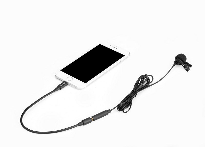 Boya Boya Mike BY-M2 Needlated Microphone Collar MIC Apple Desented Lightning wire converter Clip-On Lavalier Microphone for iOS Devices iPhone iPad Lightning Port Vlogs Presentations Recording In Terview Recording Audio Shooting Video OverView Point Buy Dimbuyshop Connect to the Apple mobile phone iPhone