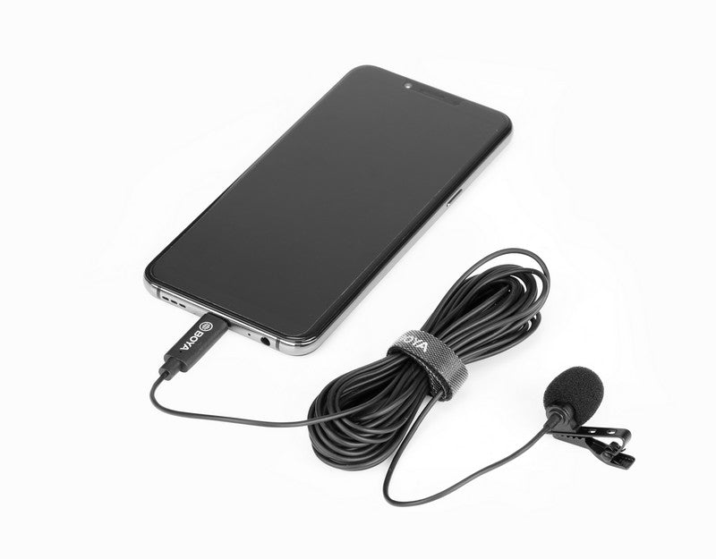 點Buy Dimbuyshop 博雅 BOYA BY-M3 Digital Lavalier Microphone for Type-C devices 6m long cables connect with android phone devices with Type-C connection port overview 安卓設備 安卓電話外置咪 麥克風 外置mic