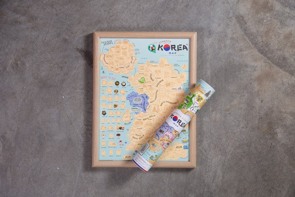 korea travel scratch map 韓國刮刮地圖 刮刮樂 korean map