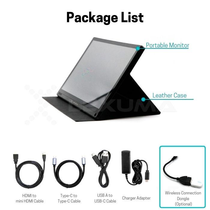 Dimbuyshop-Lexuma-XSCREEN-DUO-Portable-Monitor-15.6-Touch-Screen-1920x1080-IPS-Slim-Type-Wireless-SCReron-AIRRPLAY-SMAR. TView-Package
