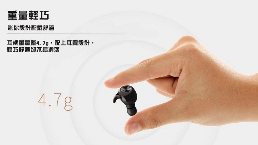 TWS True Wireless Stereo Invisible Earbuds Airpods with Charging Case 真無線 藍牙立體聲 耳機 連耳機充電盒及掛繩 lightweight