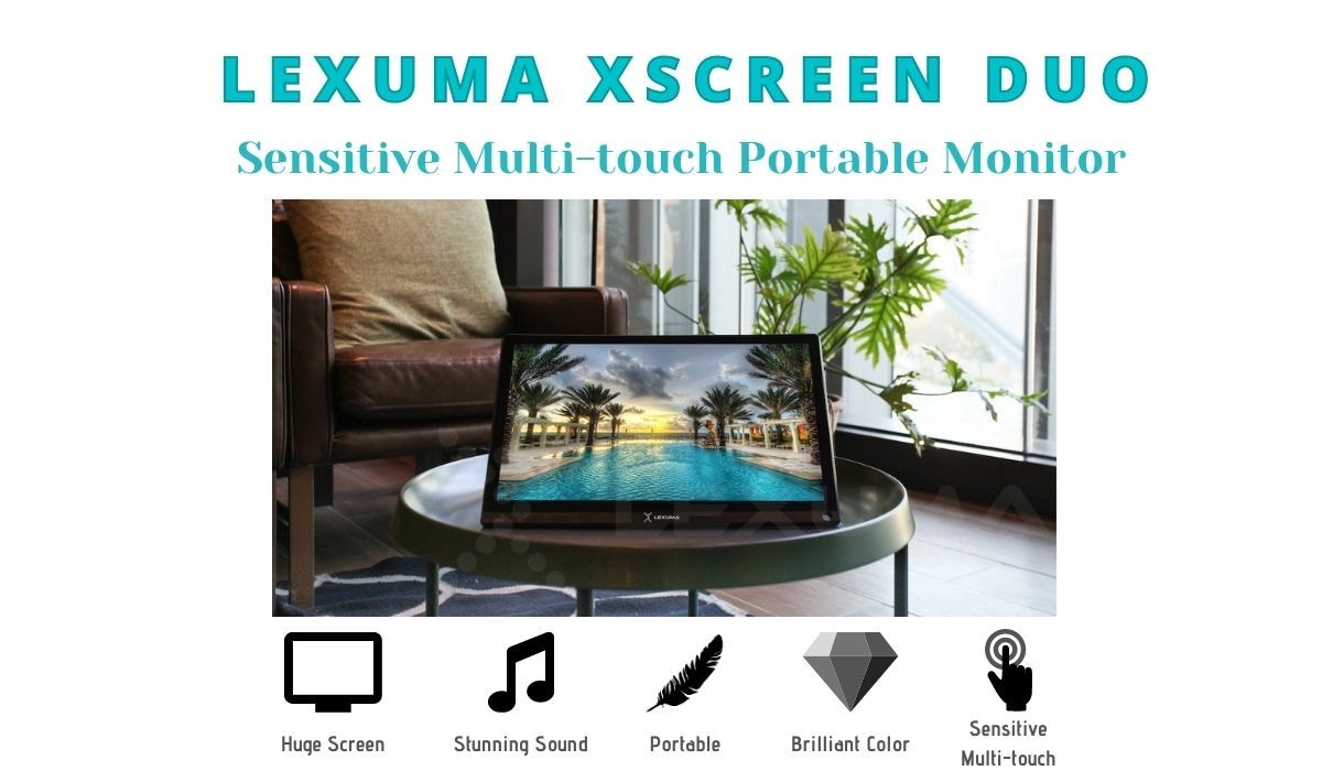 Dimbuyshop-Lexuma-XScreen-Duo-Portable-Monitor-15.6-Touch-Screen -1920x1080-IPS-Ultra-Slim-Type-Wireless-Connect-Screen-Mirroring-AirPlay-SmartView-content