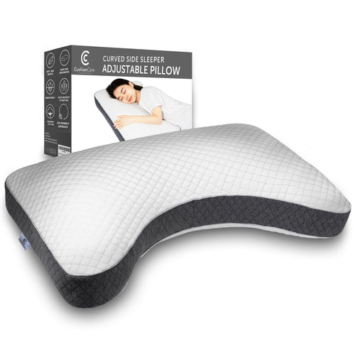 Cushioncare 2pc Seat Cushion and Lumbar Roll Memory Foam Black