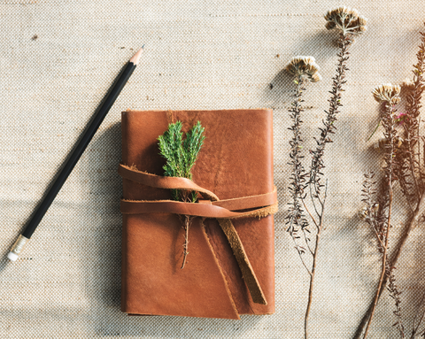 personalized fake leather journal