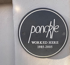 Plaque for Ponckle the cat painter St Ives