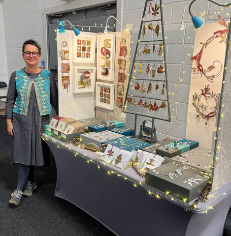 Sharon McSwiney stand display at Makers Penryn November 2023