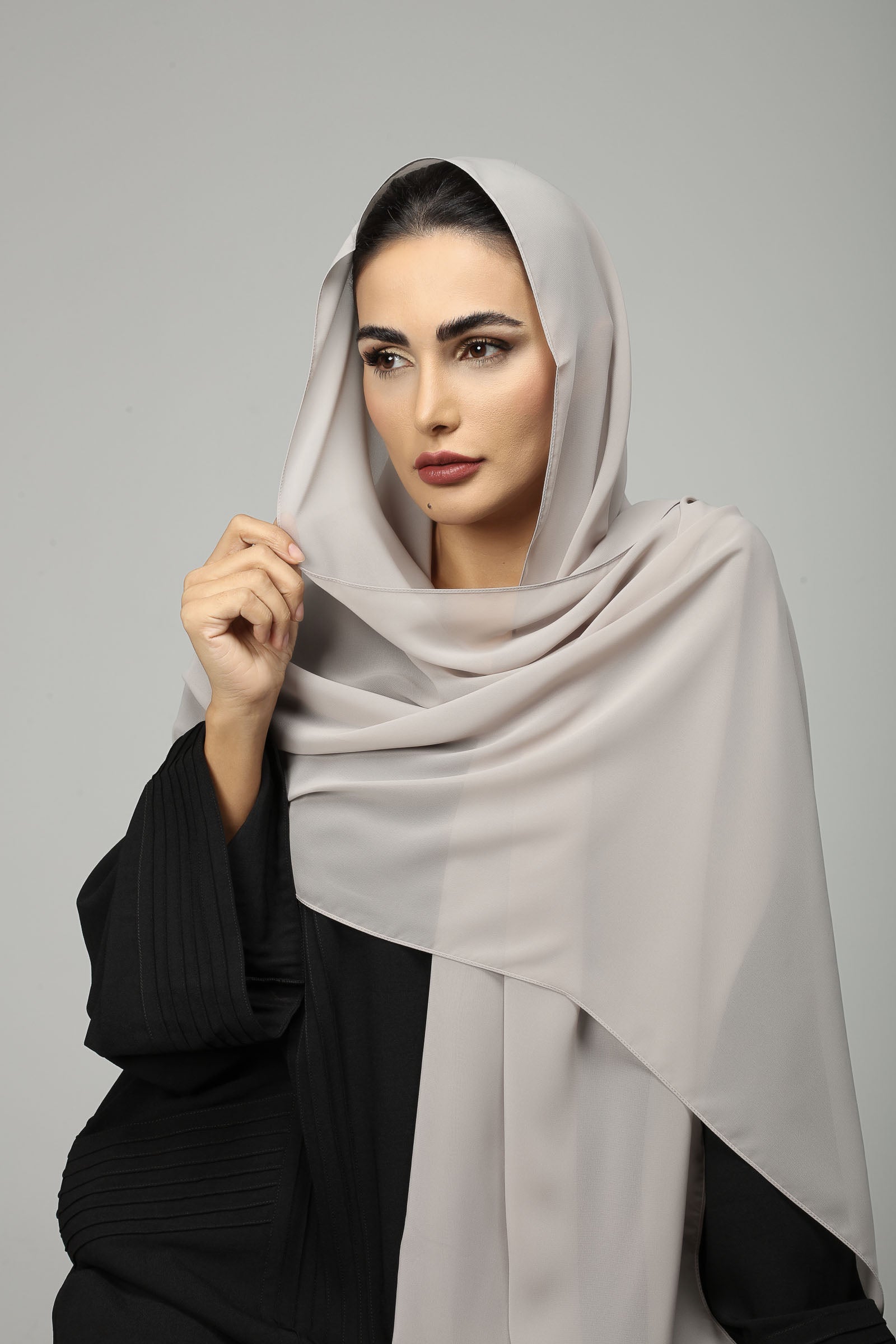Shop Online Chiffon Sheila Plain Color | Hanayen Luxury Abaya, Jalabiya ...