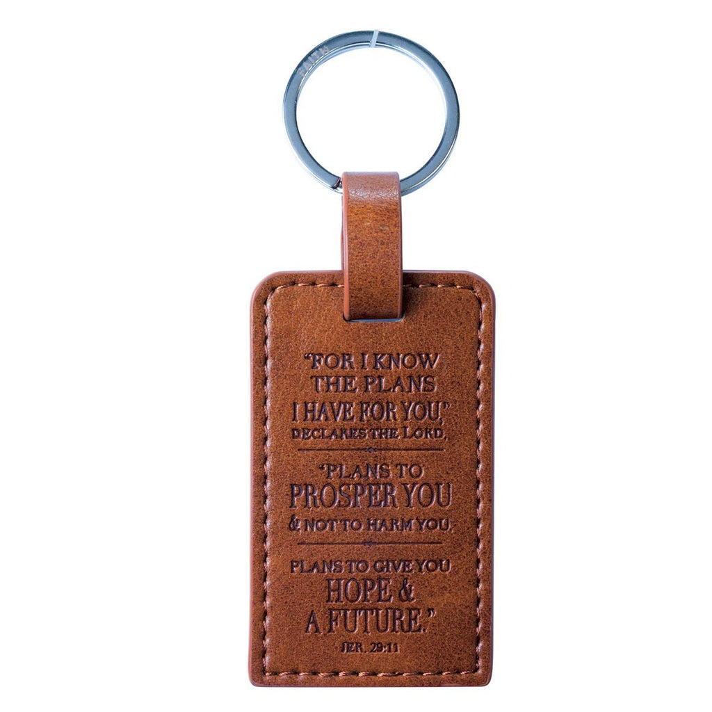 Christian Faux Leather Keyring