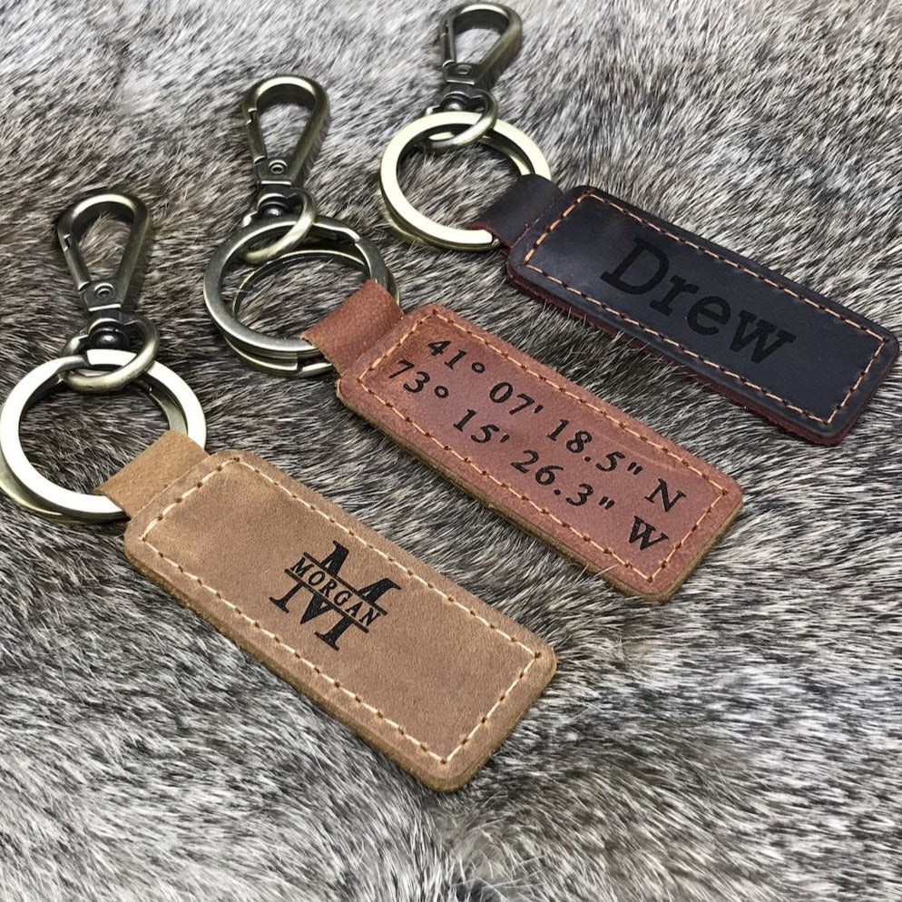 Leather Keychains For Graduation Gift