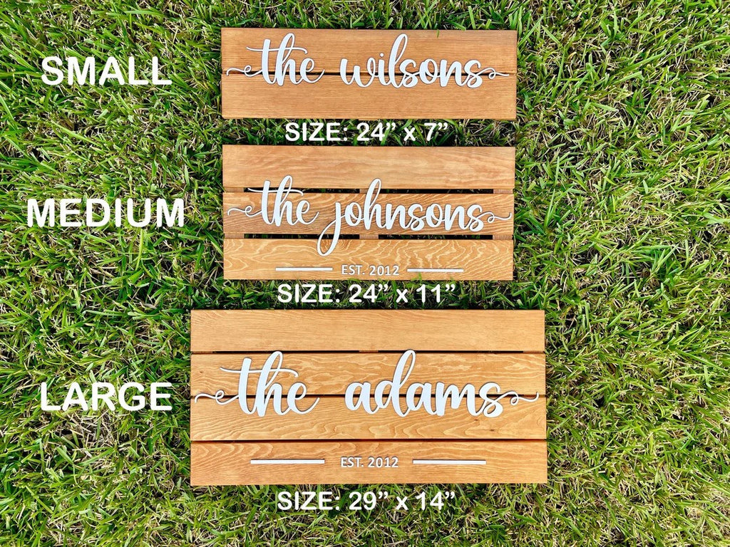 Wooden Family Name Sign