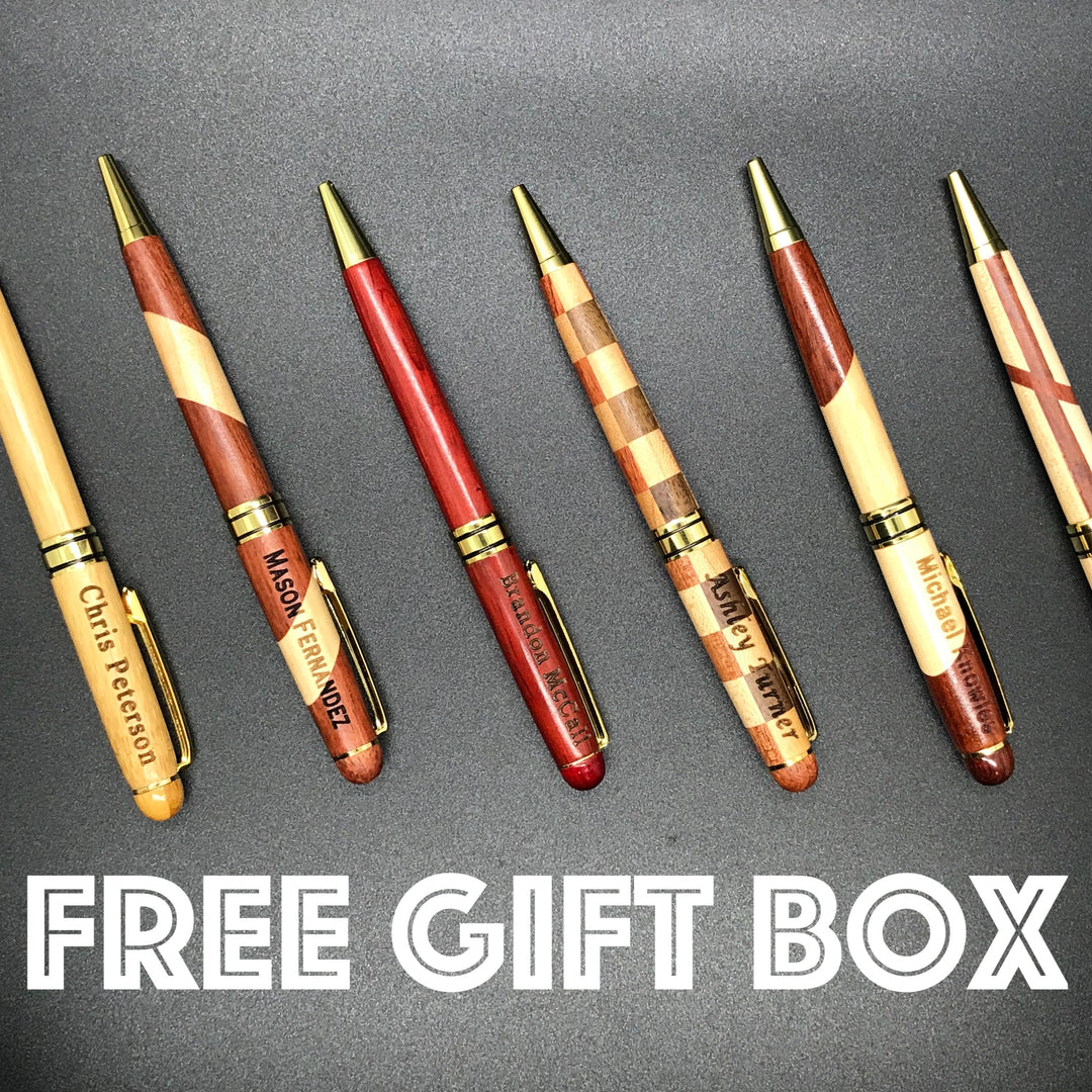 Sheriff Pen Sets, Custom Company Pen Sets, Personalized Wood Desktop Pen  Set, Secretary Gift, Company Logo Pen Cases, Coworker, Bosses Gift 