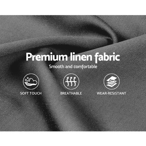 Artiss Ware Bed Frame Fabric Gas Lift Storage - Grey King Single